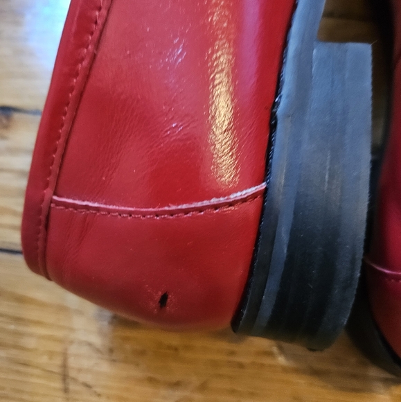 Red Leather Loafers - Picture 5 of 9